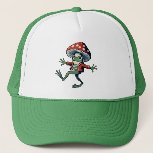 paddenstoelkikker trucker pet (Voorkant)