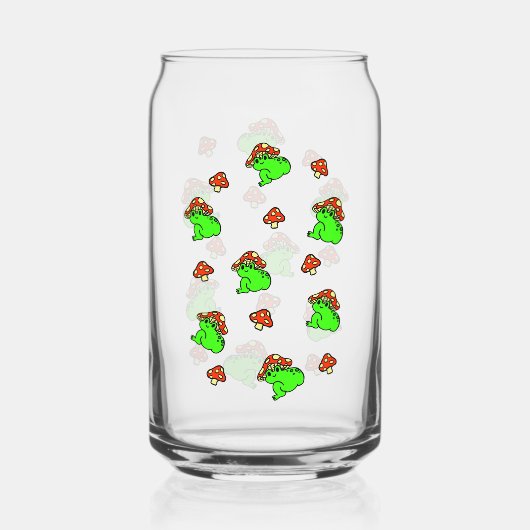 Paddenstoelkikkerpatroon Blikvorm Glas (Voorkant)