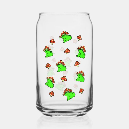 Paddenstoelkikkerpatroon Blikvorm Glas (Achterkant)