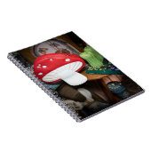 Paddenstoelkoppeling: betoverde bosschatten notitieboek (Rechterzijde)