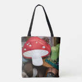 Paddenstoelkoppeling: betoverde bosschatten tote bag (Achterkant)
