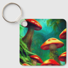 paddenstoelkunst sleutelhanger