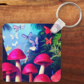paddenstoelkunst sleutelhanger (Achterkant)