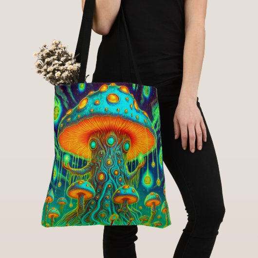 paddenstoelkunst tote bag (Dichtbij)