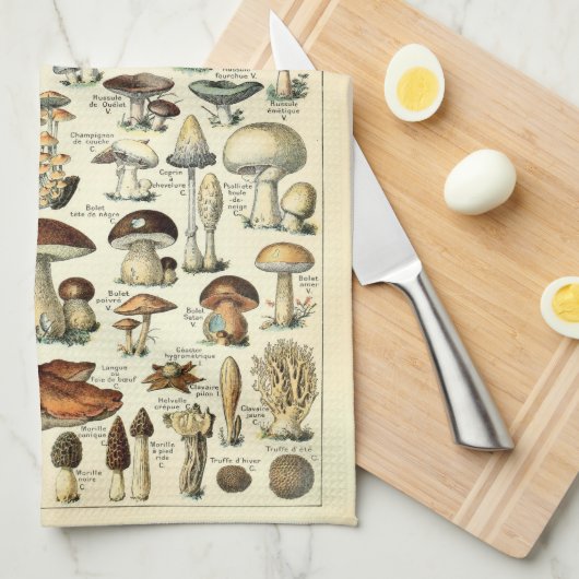  paddenstoelkunst van 1909 van Adolphe Millot Theedoek (Quarter Fold)