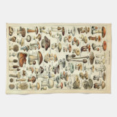 paddenstoelkunst van 1909 van Adolphe Millot Theedoek (Horizontaal)