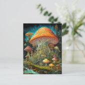Paddenstoellandschap Surrealistische Fantasy Art Briefkaart (Staand voorkant)