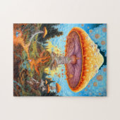 Paddenstoellandschap Surrealistische Fantasy Art Legpuzzel (Horizontaal)