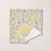 Paddenstoellavendel crème bad handdoek (Wasdoekje)