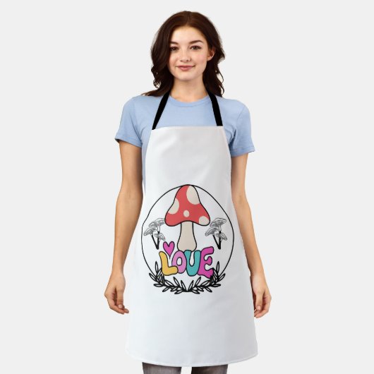 paddenstoelliefde schort (Gedragen)