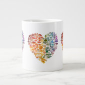 Paddenstoelliefhebbers - Rainbow Heart Specialty M Grote Koffiekop (Voorkant)