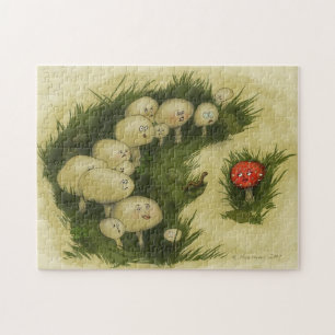 Paddenstoelmazelen Legpuzzel