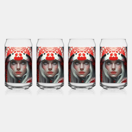 Paddenstoelmeisje 6 blikvorm glas (Voorkant)