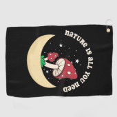 PaddenstoelNatuur is alles wat u nodig hebt Golfhanddoek (Horizontaal)