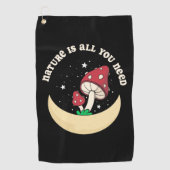 PaddenstoelNatuur is alles wat u nodig hebt Golfhanddoek (Voorkant)