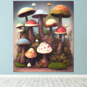 Paddenstoeloase Canvas Afdruk (Insitu (Houten vloer))