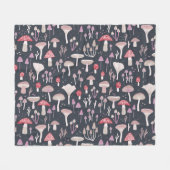 Paddenstoelpaddenstoel schimmels fleece deken (Voorkant (Horizontaal))