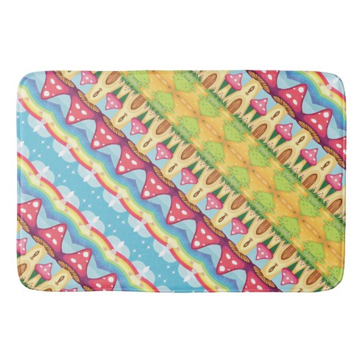 paddenstoelpatroon badmat (Voorkant)