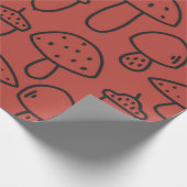 paddenstoelpatroon cadeaupapier (Hoek)