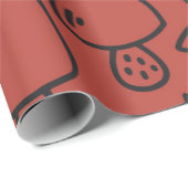 paddenstoelpatroon cadeaupapier (Rol Hoek)