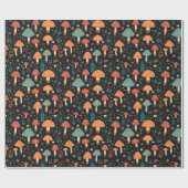 paddenstoelpatroon cadeaupapier (Vlak)