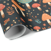 paddenstoelpatroon cadeaupapier (Rol Hoek)