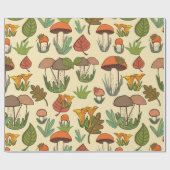 Paddenstoelpatroon. Cadeaupapier (Vlak)