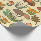Paddenstoelpatroon. Cadeaupapier (Hoek)