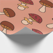 paddenstoelpatroon cadeaupapier (Hoek)