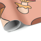 paddenstoelpatroon cadeaupapier (Rol Hoek)