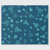 paddenstoelpatroon cadeaupapier (Vlak)