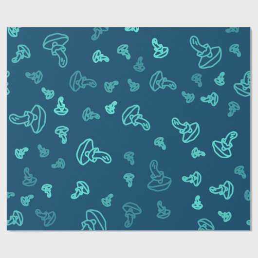 paddenstoelpatroon cadeaupapier (Vlak)