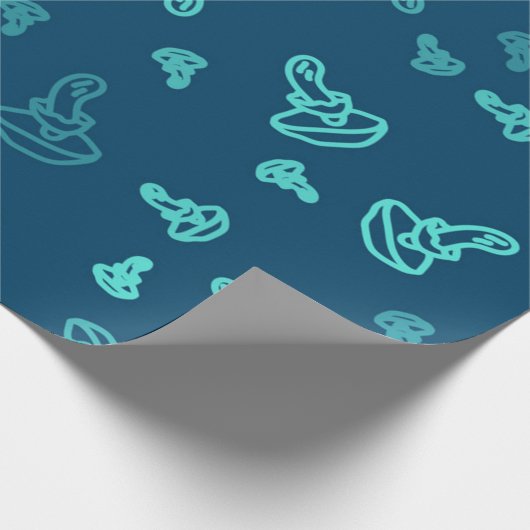 paddenstoelpatroon cadeaupapier (Hoek)