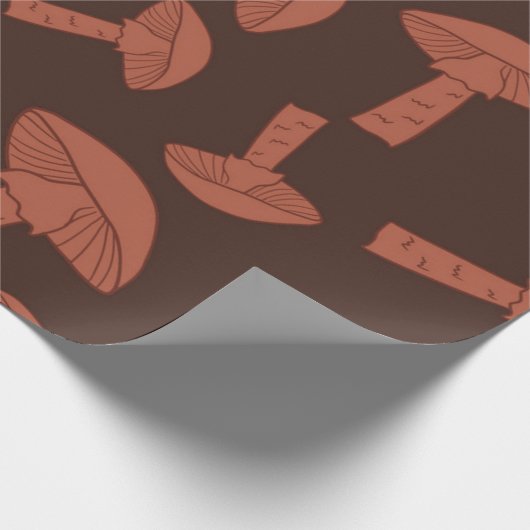 paddenstoelpatroon cadeaupapier (Hoek)