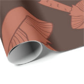 paddenstoelpatroon cadeaupapier (Rol Hoek)