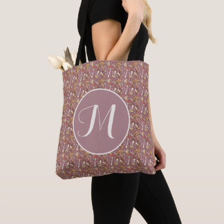  paddenstoelpatroon en gepersonaliseerd tote bag