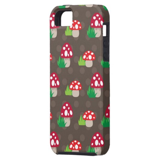 paddenstoelpatroon kinder Case-Mate iPhone case (Achterkant Links)