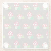 paddenstoelpatroon kinder glazen onderzetter (Achterkant)