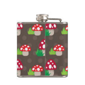 paddenstoelpatroon kinder heupfles (Achterkant)