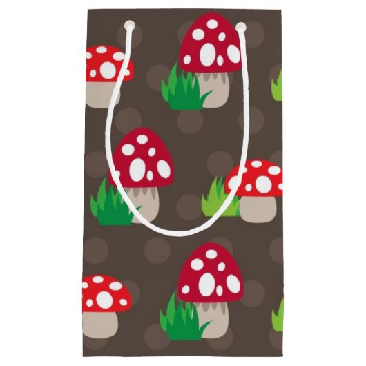 paddenstoelpatroon kinder klein cadeauzakje (Voorkant)