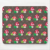 paddenstoelpatroon kinder muismat (Voorkant)