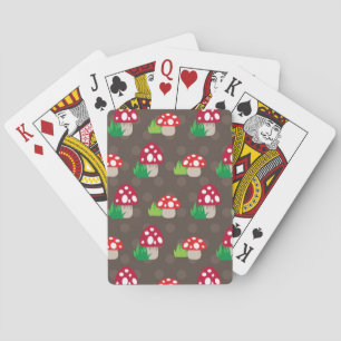 paddenstoelpatroon kinder pokerkaarten