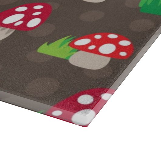 paddenstoelpatroon kinder snijplank (Hoek)