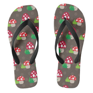 paddenstoelpatroon kinder teenslippers