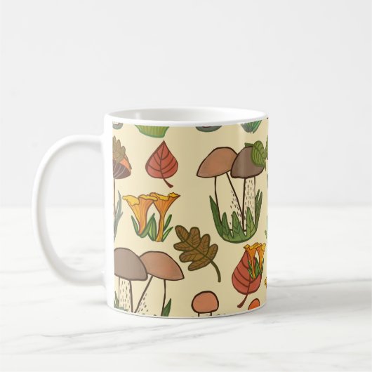 Paddenstoelpatroon. Koffiemok (Links)