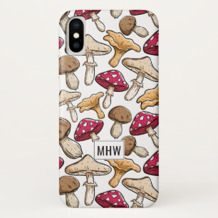 Paddenstoelpatroon op maat gemaakte monogram telef Case-Mate iPhone case