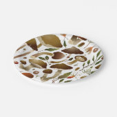 paddenstoelpatroon papieren bordje (Gekanteld)