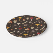 paddenstoelpatroon papieren bordje (Gekanteld)