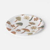 paddenstoelpatroon papieren bordje (Gekanteld)