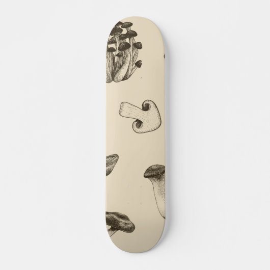 paddenstoelpatroon persoonlijk skateboard (Voorkant)